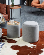 Hocker Mashike Grijs 39x44 cm