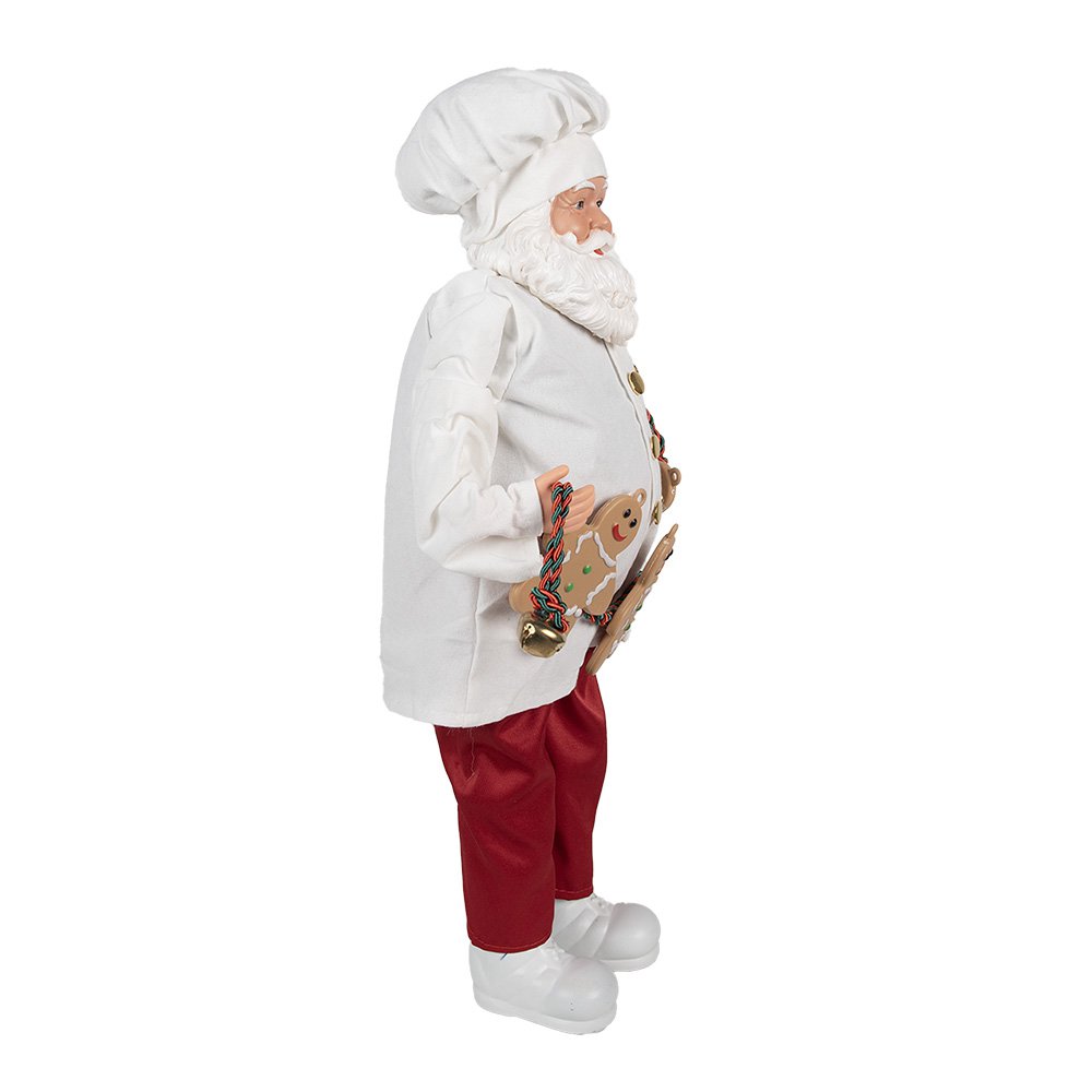 Kerstdecoratie Beeld Kerstman 50 cm Wit Rood Kunststof
