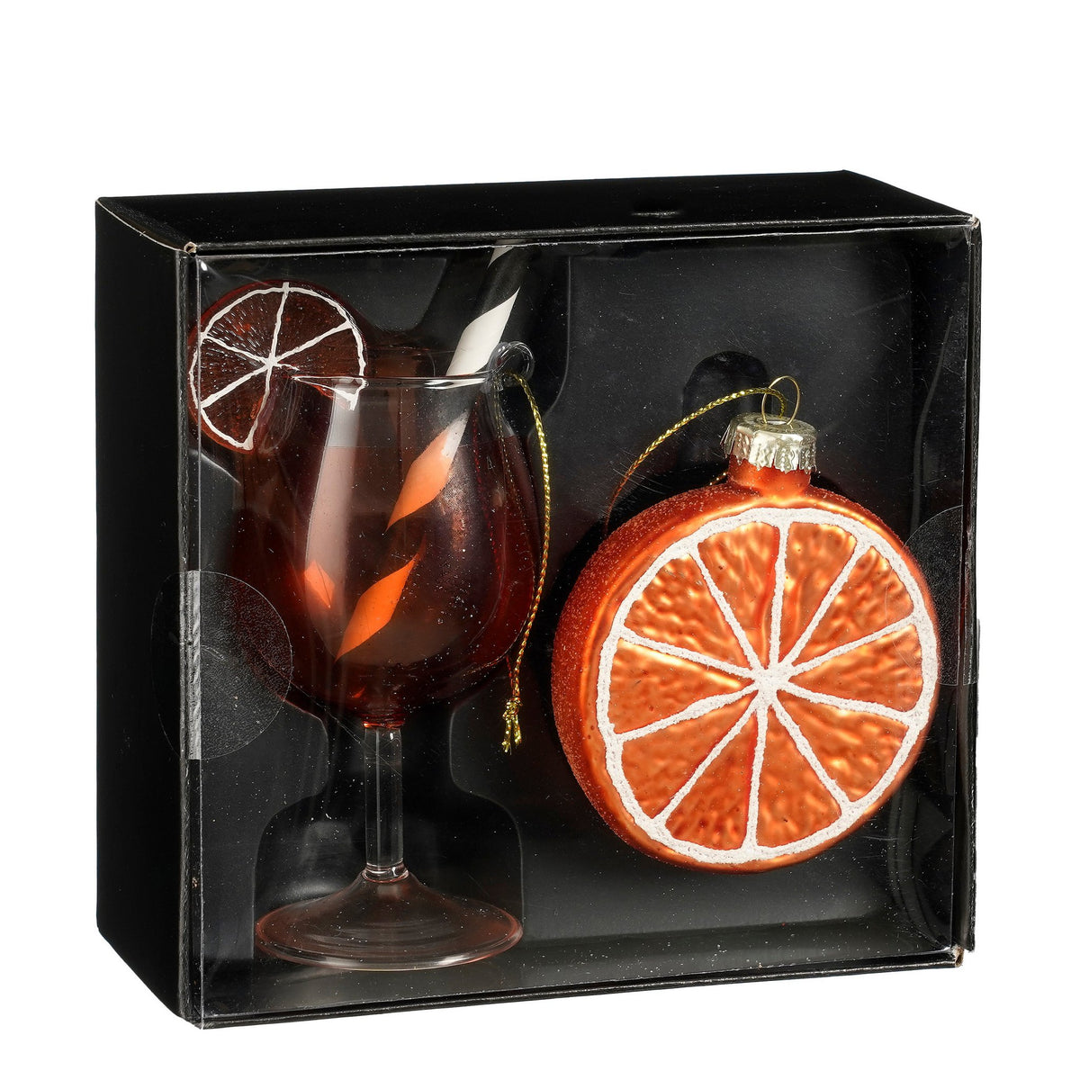 Ornament sinaasappel aperol glas