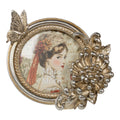 Fotolijst rond vlinder hars zilver 13,5x3,7x17cm