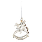 Kersthanger Hobbelpaard 20 cm Beige Kunststof Kerstdecoratie