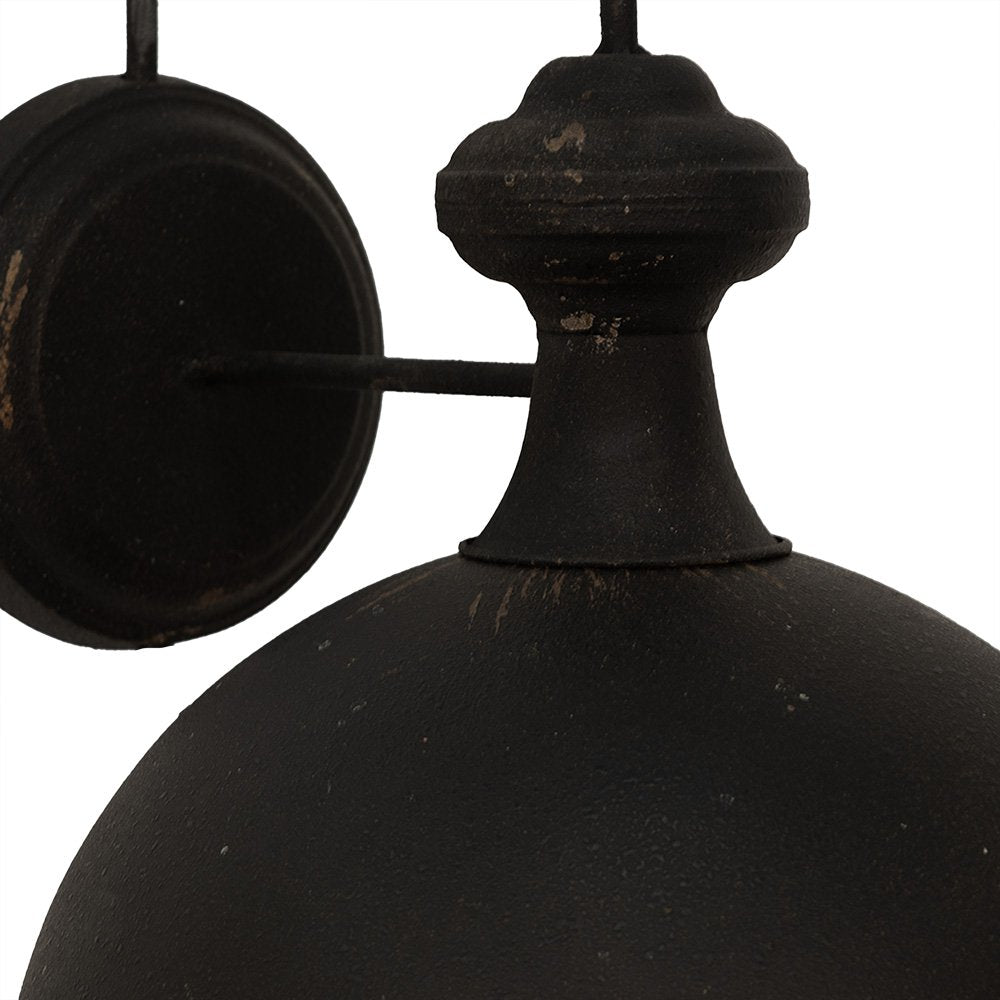 Wandlamp 44x35x44 cm Zwart IJzer Muurlamp
