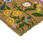Kokosmat handgeweven wilde bloemen 75cm