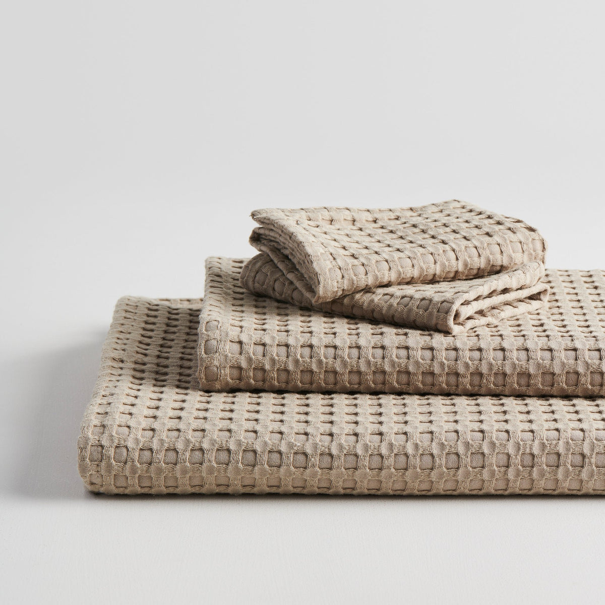 Katoenen bamboe wafelhanddoek - hypoallergeen, badset
