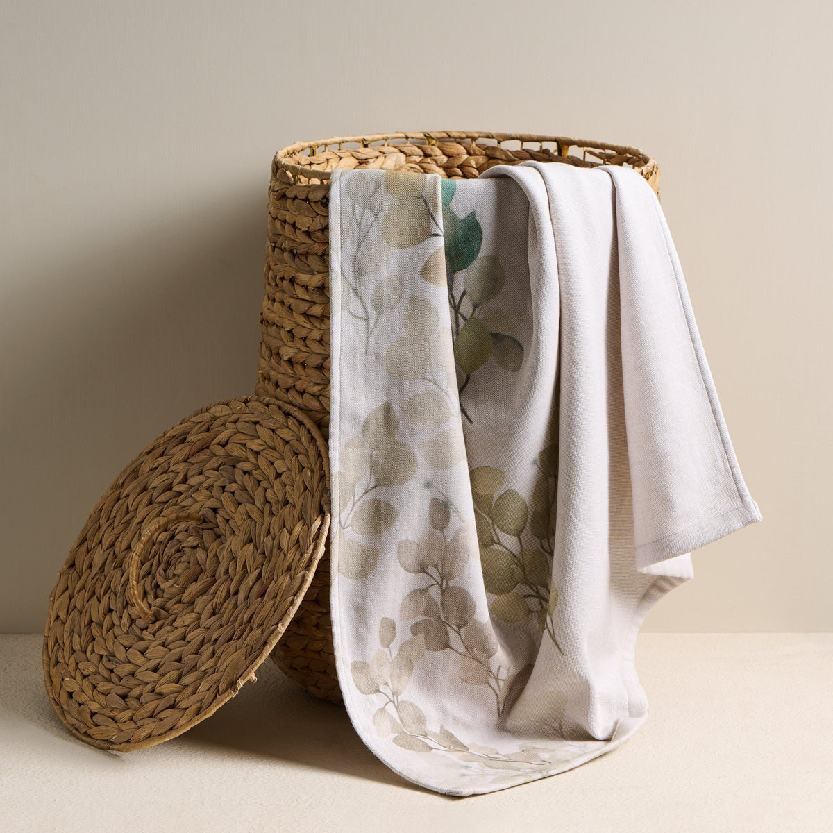 Bamboe katoenen handdoek Hammam Terry - herfstprint, milieuvriendelijk