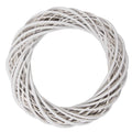 Krans Ø 40x7 cm Wit Rotan