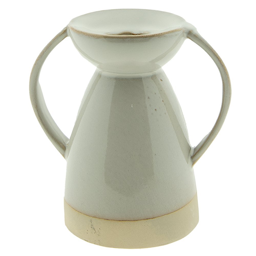 Kandelaar 9 cm Beige Porselein Kaarsenstandaard