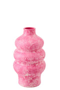 J-Line vaas - keramiek - roze/wit - S