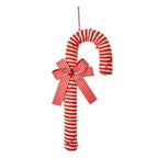 Kersthanger Zuurstok 36 cm Rood Wit Kunststof
