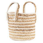 Opbergmand Set van 3 Ø21x20 cm Beige Bruin Zeegras Mand