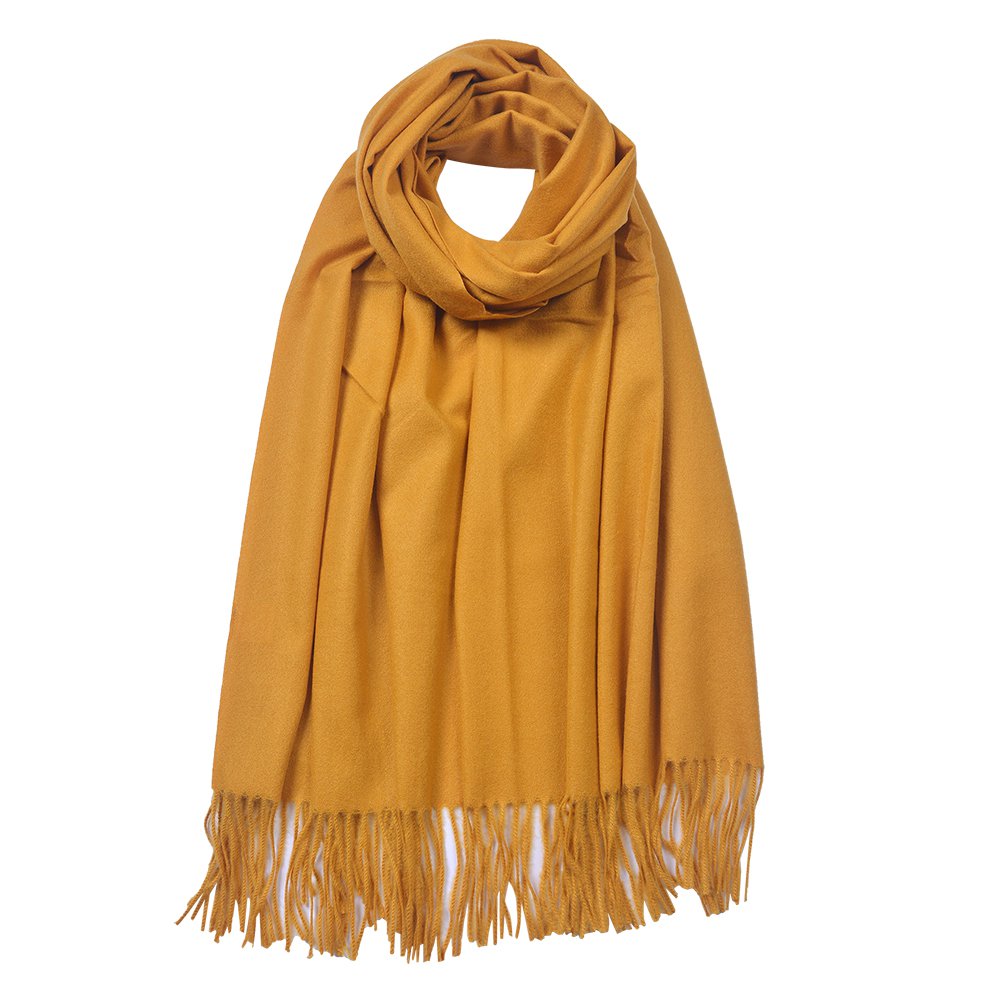 Wintersjaal Dames 68x175 cm Geel Synthetisch Wintershawl