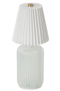 J-Line Tafellamp - glas - gebroken wit