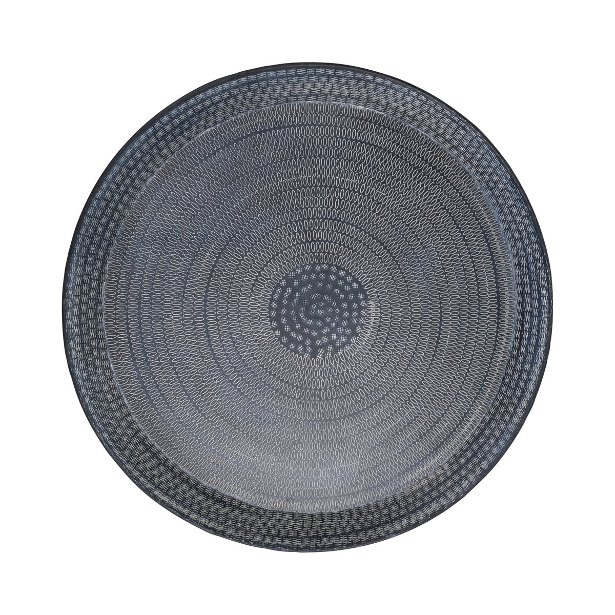 Metalen ronde schaal zwart D63,5