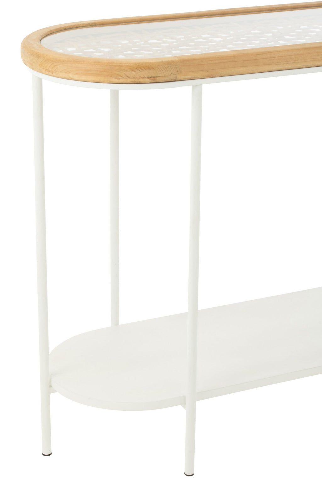 J-Line Console Mati Sparhout/Metaal Naturel/Wit