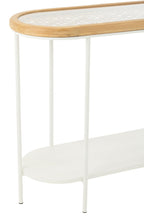 J-Line Console Mati Sparhout/Metaal Naturel/Wit