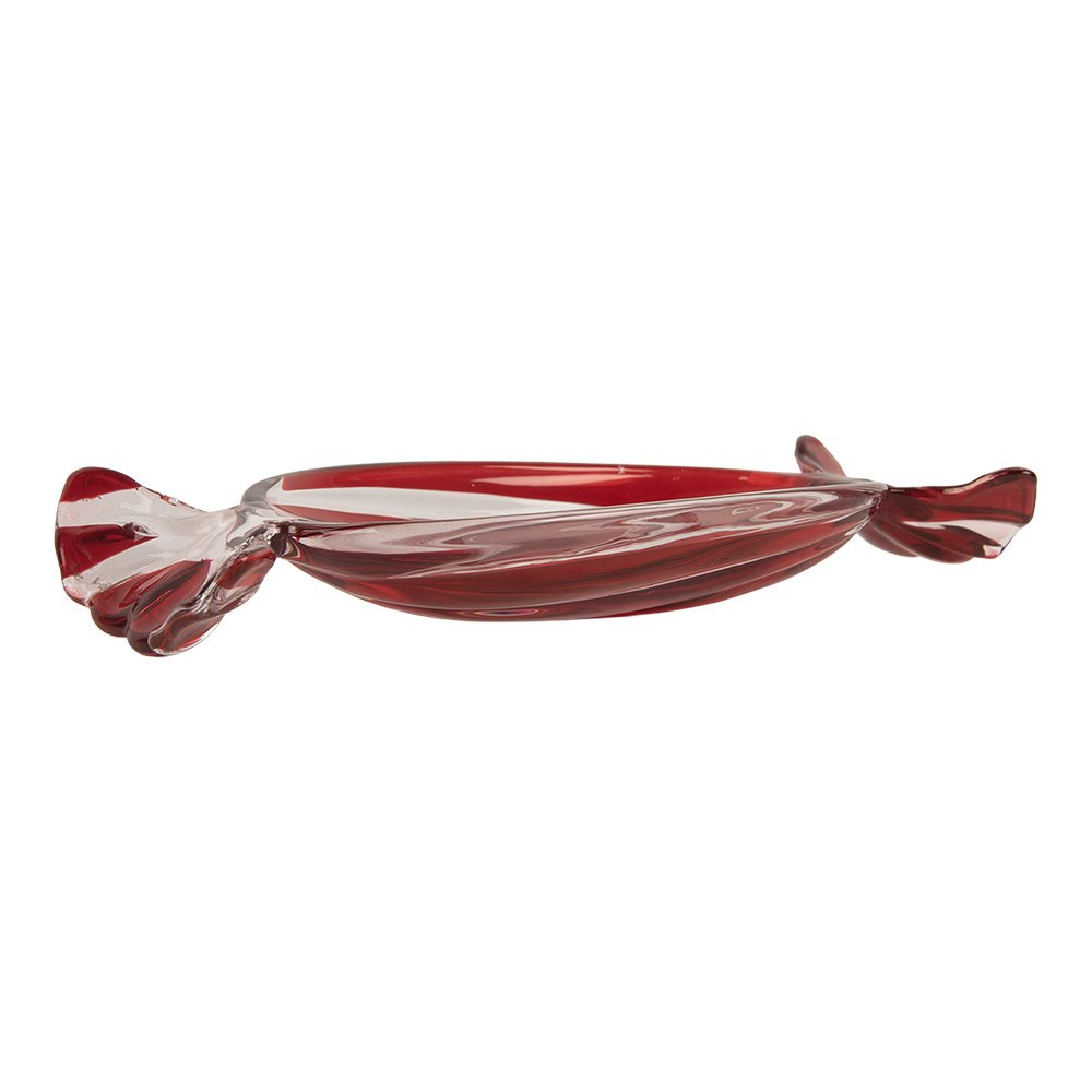 Decoratie schaal 23x11x4 cm Rood Glas