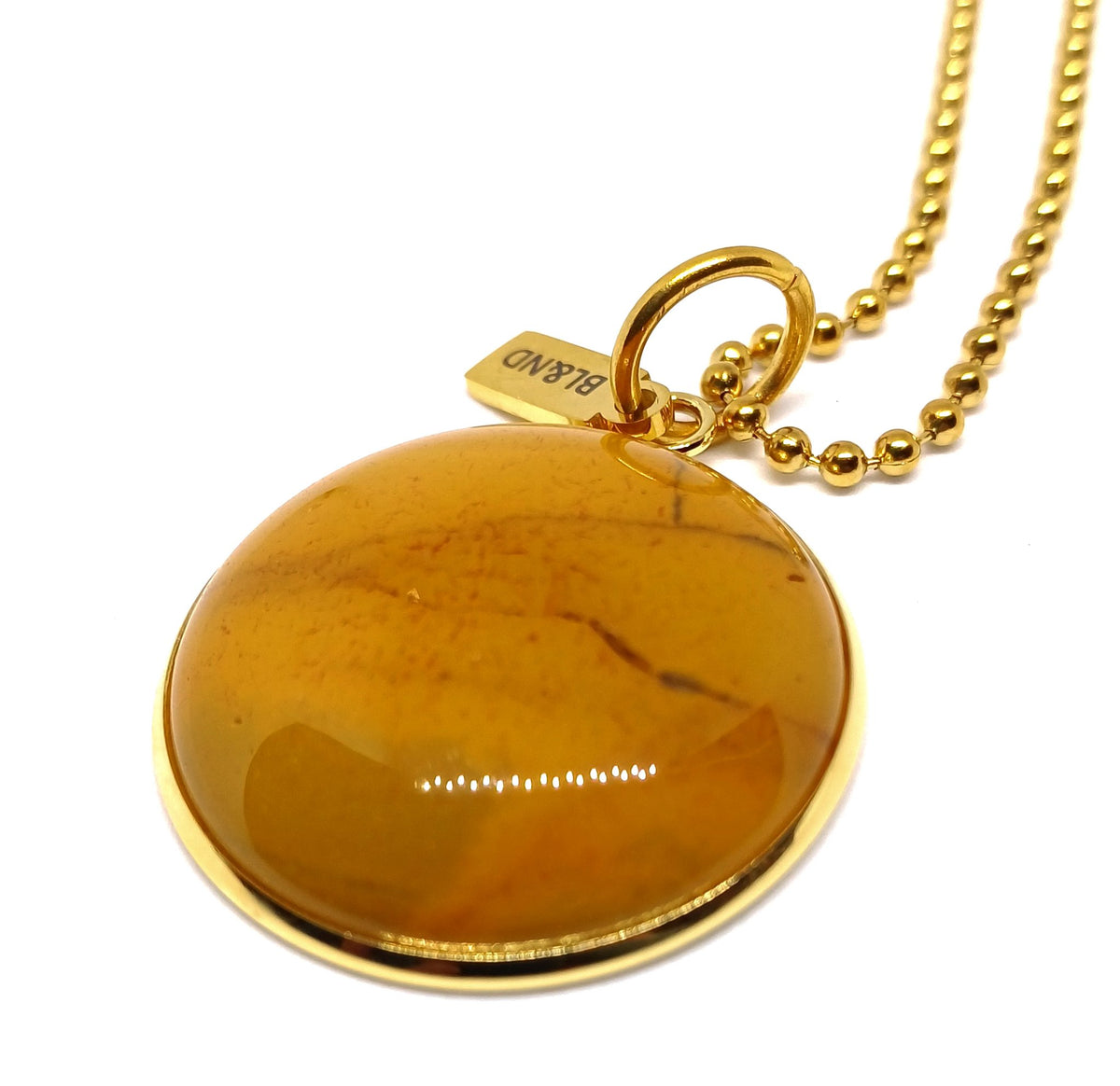 Ketting met 30mm edelsteen hanger