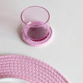 Onderzetter 10cm roze Piff - Set van 4