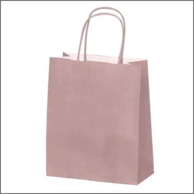 Papieren tas - L - Oud roze - Poeder roze - 100St