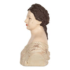 Decoratie Beeld Vrouw 18x11x21 cm Beige Kunststof