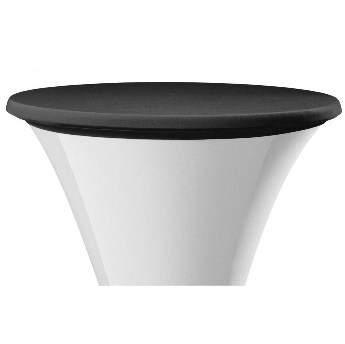 Torino Stretch Statafelhoes topper zwart 90cm round