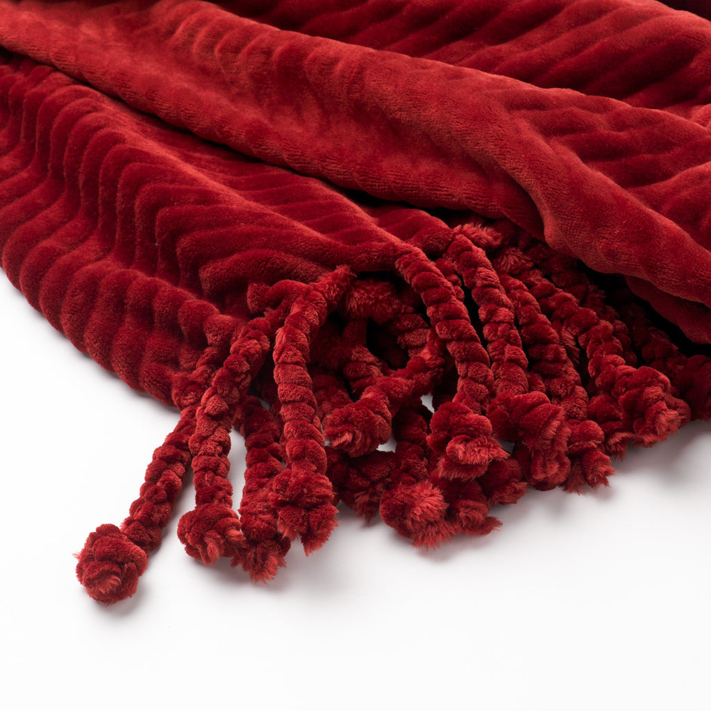 Ziggy - Deken 140x180 cm - fleece - Merlot - rood