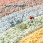 Rainbow Superzachte antislip 2000 GSM-microvezelbadmat 40x60 cm, verpakking van 1 | Superabsorberende vloerkeukendeurmat