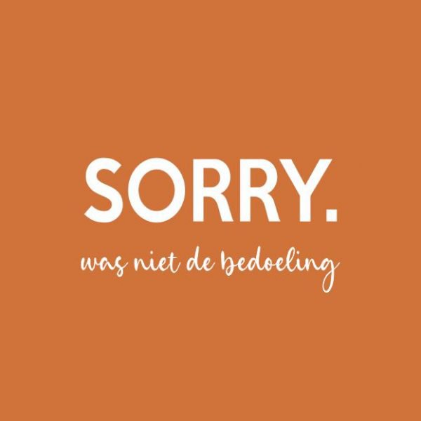 Wenskaart - Sorry was niet de bedoeling