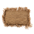 J-Line kussen Rechthoekig Raffia - jute - naturel