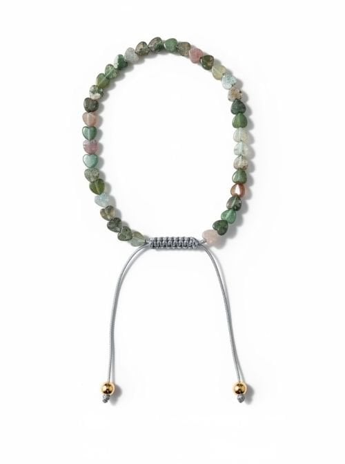 Dames armband Indiaas Agaat 4 mm hartjes