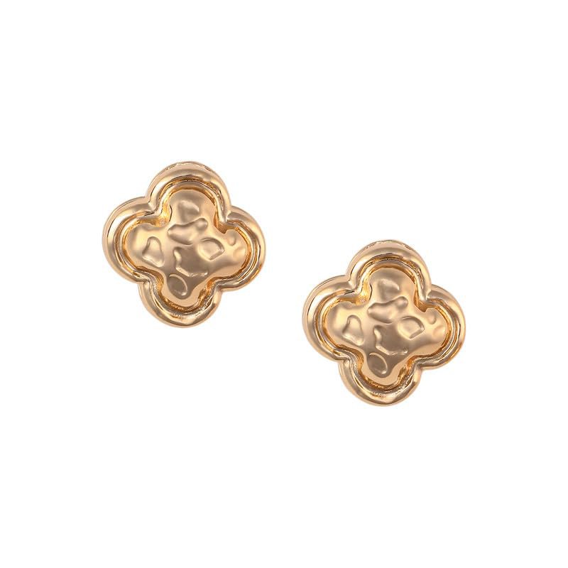 Signet-hoepeloorbellen – mode-sieraden – legering, Californisch goud – veilige scharniersluiting