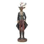 Decoratie Beeld Hert 13x12x42 cm Bruin Kunststof
