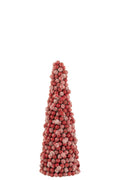 J-Line decoratie Kegel Bessen - kunststof - rood - small