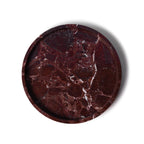 Marmer dienblad rond met rand tray Ø30cm rood