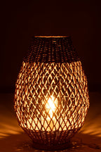 J-Line Lamp Metaal Getwist Donker Naturel Large