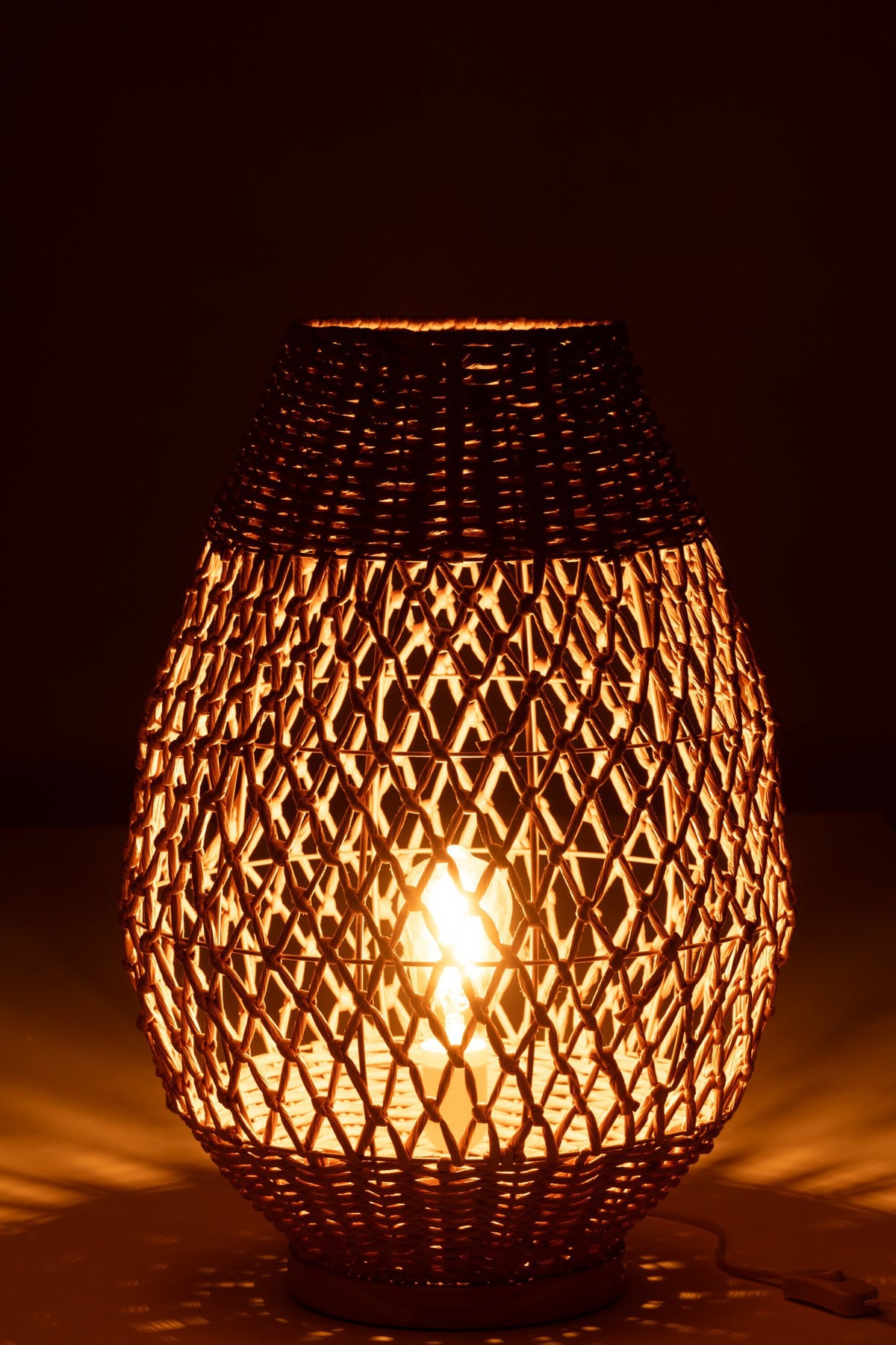 J-Line Lamp Metaal Getwist Donker Naturel Large
