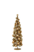 J-Line Boom met kerstballen - synthetisch - goud - small