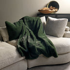 Dutch Decor Zinzi - Plaid 140x180 cm - Unikleur - Bergzicht - Groen