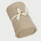 Gooi deken | Beige mos gebreide plaid van Sanctuary Living