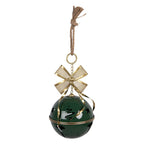 Kerstdecoratie Beeld Bel Ø 19x45 cm Groen Metaal