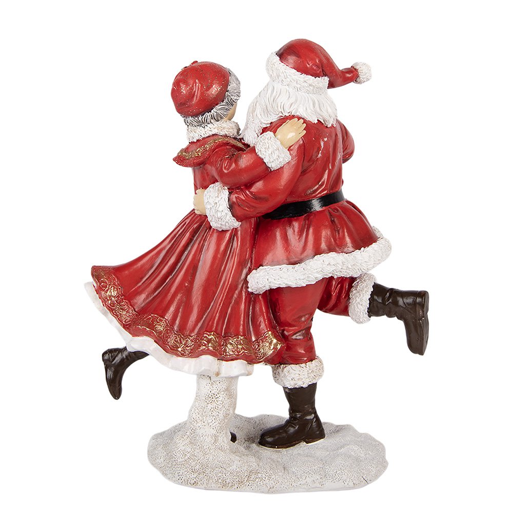 Kerstdecoratie Beeld Kerstman 19x11x23 cm Rood Kunststof