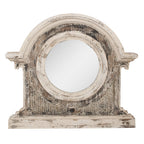 Mirror 89x8x82 cm Beige Bruin Hout Wall Mirror