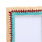 Fotolijst – Earth & Aqua Boho Beaded – Artisan Decor – 4×6 Inch