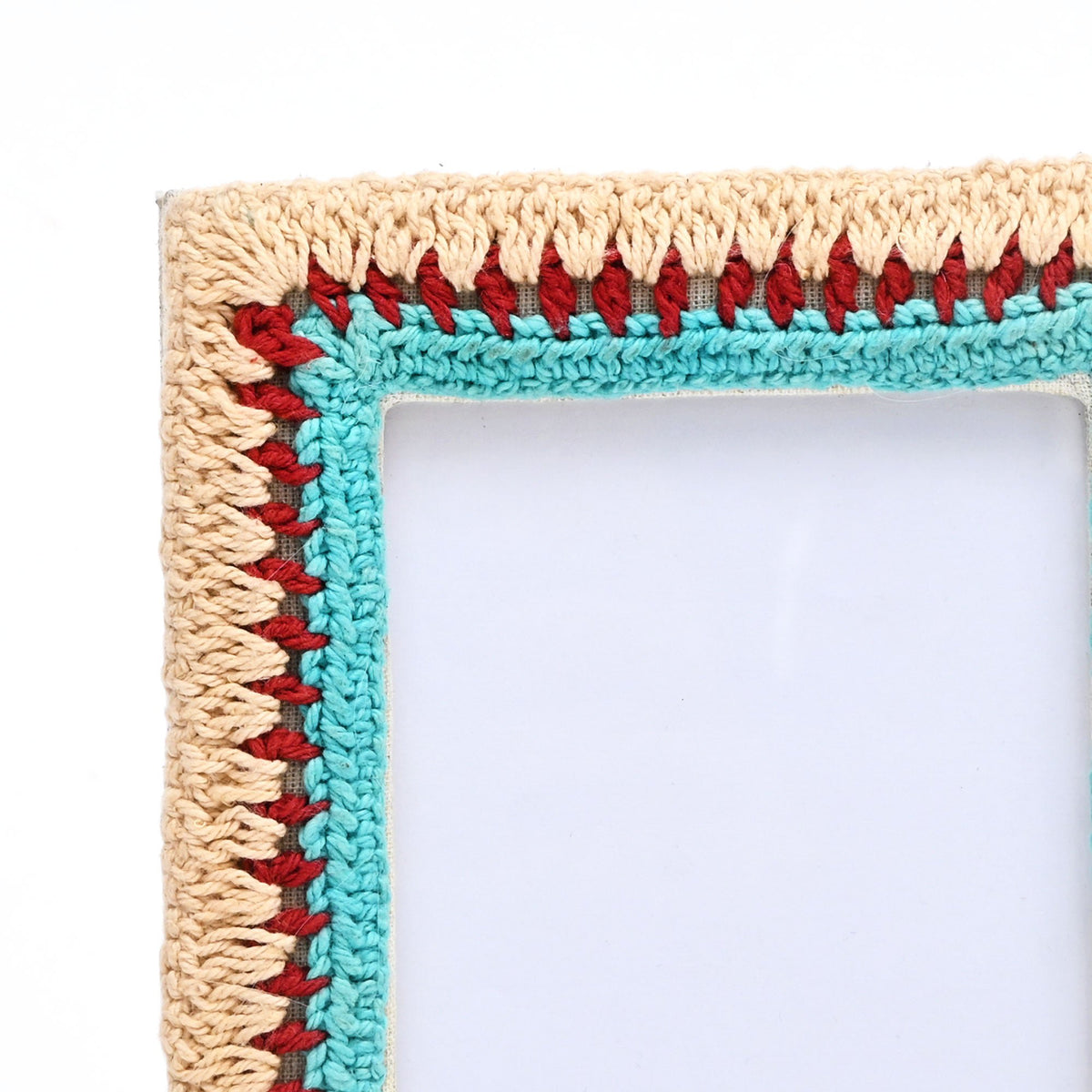 Fotolijst – Earth & Aqua Boho Beaded – Artisan Decor – 4×6 Inch