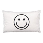 Kussenhoes 30x50 cm Zwart Wit Polyester smile