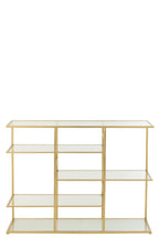 J-Line console - ijzer/glas - goud