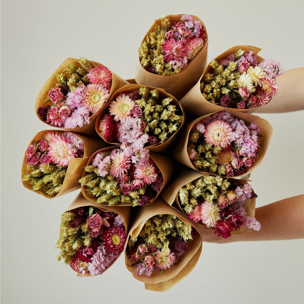 Market More droogbloemenboeket – roze