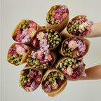 Market More droogbloemenboeket – roze