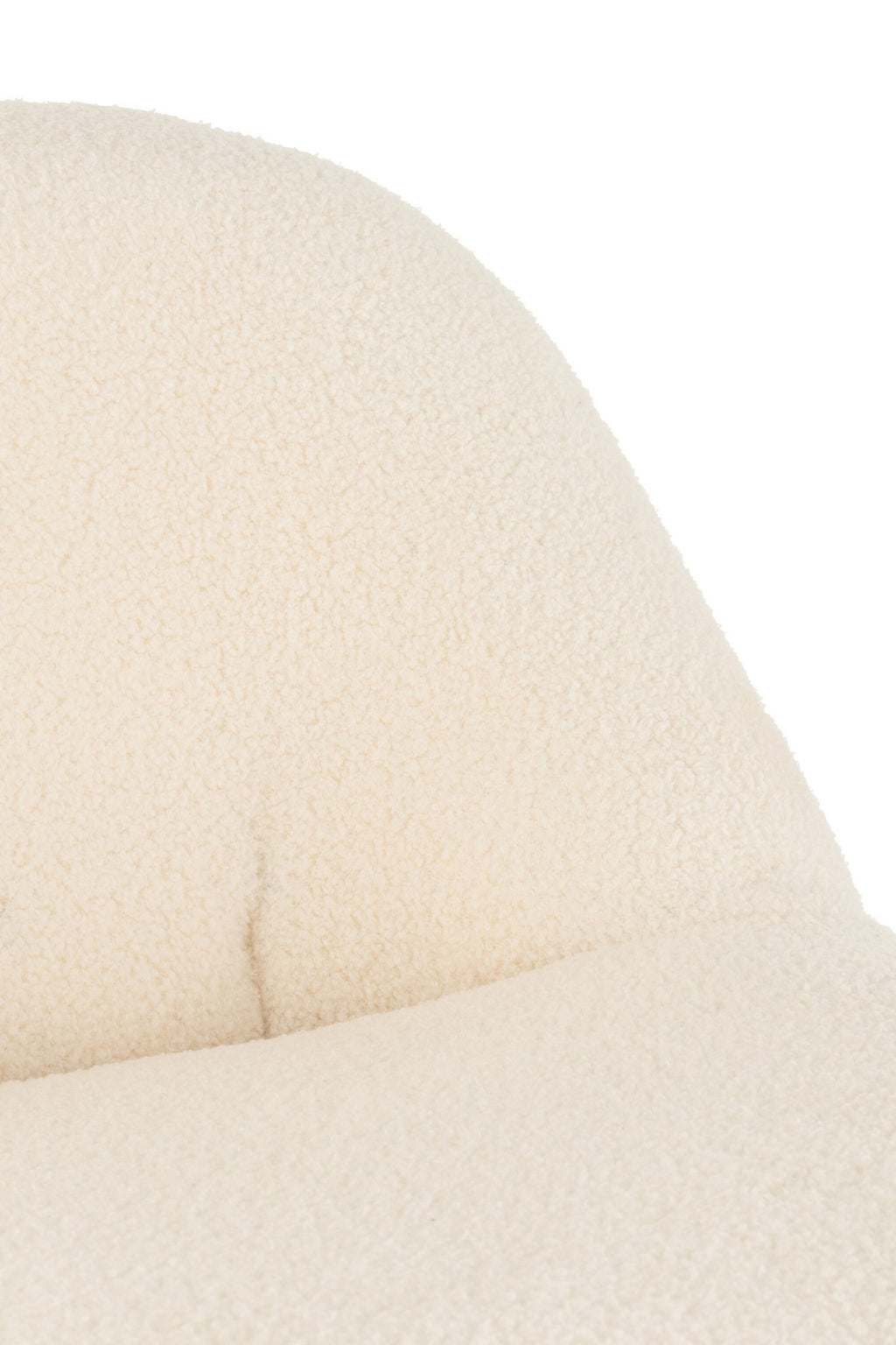 J-Line zetel Teddy Bouclé - velvet - wit