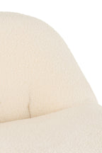 J-Line zetel Teddy Bouclé - velvet - wit
